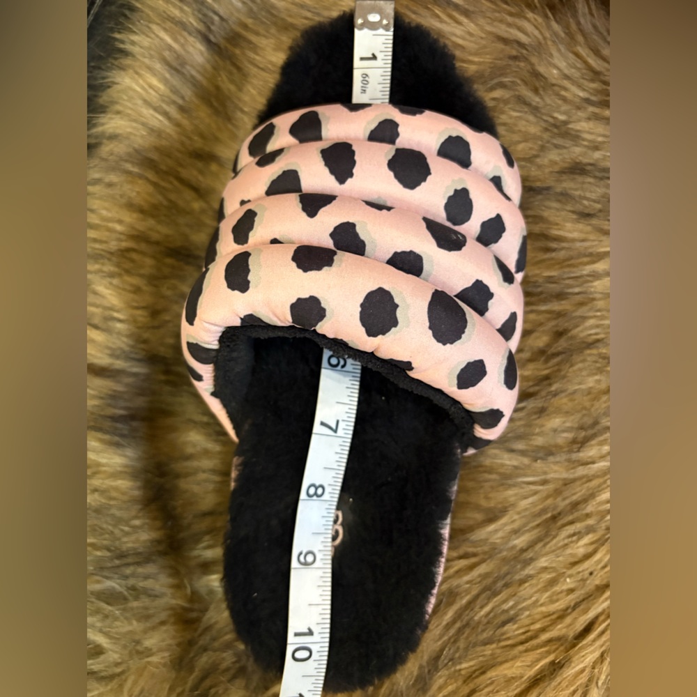 UGG Pink and Black Leopard Quilted Slide Slippers - Picture 4 of 4